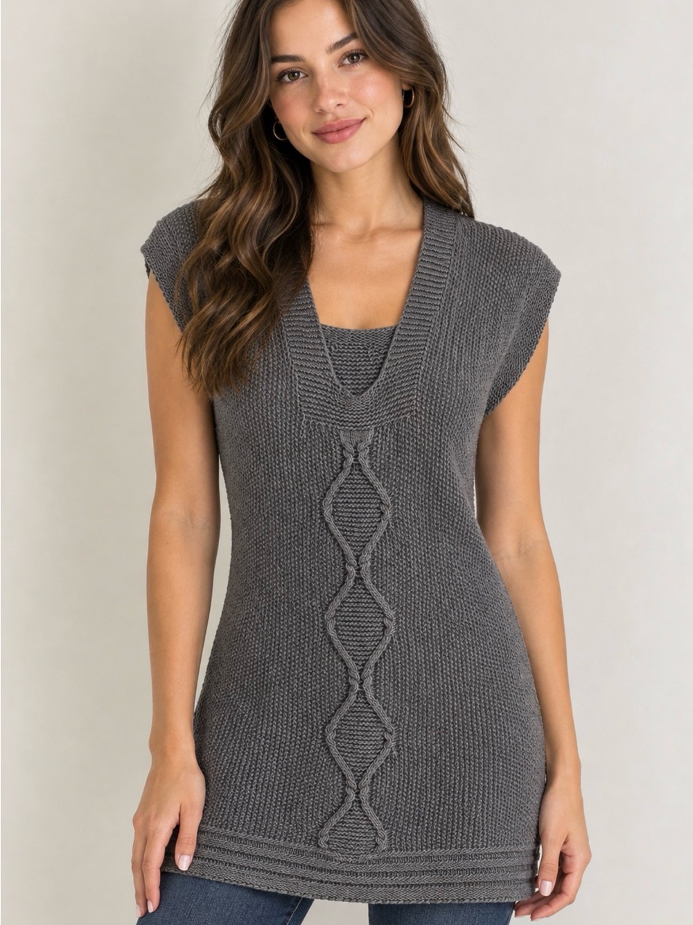 IRO Gray Chunky Knit Women's Sweater